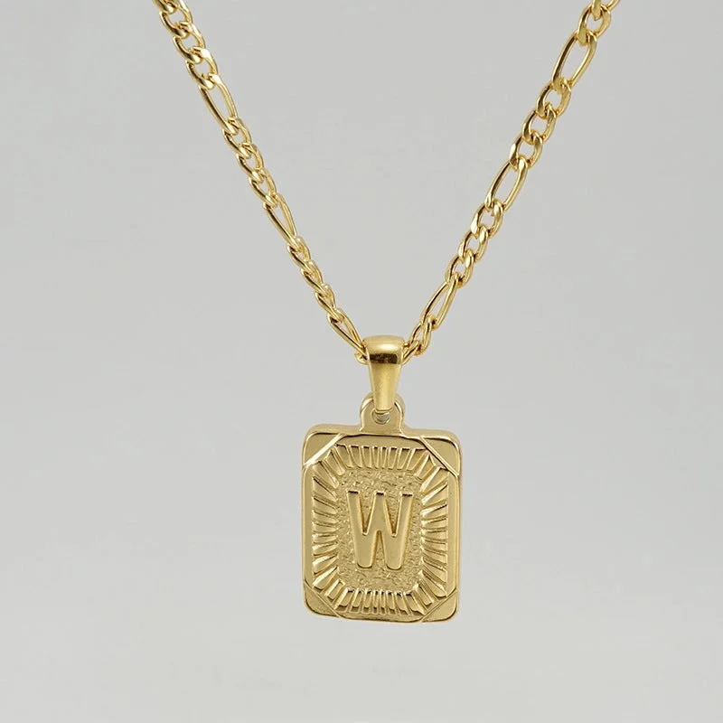 Gold W (Including Chain)