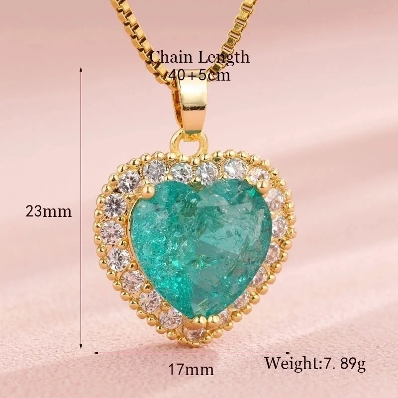 Women’s silver necklaces-Vintage Style Heart Shape Flower Bow Knot Stainless Steel Copper Plating Inlay Zircon 18k Gold Plated Gold Plated Pendant Necklace