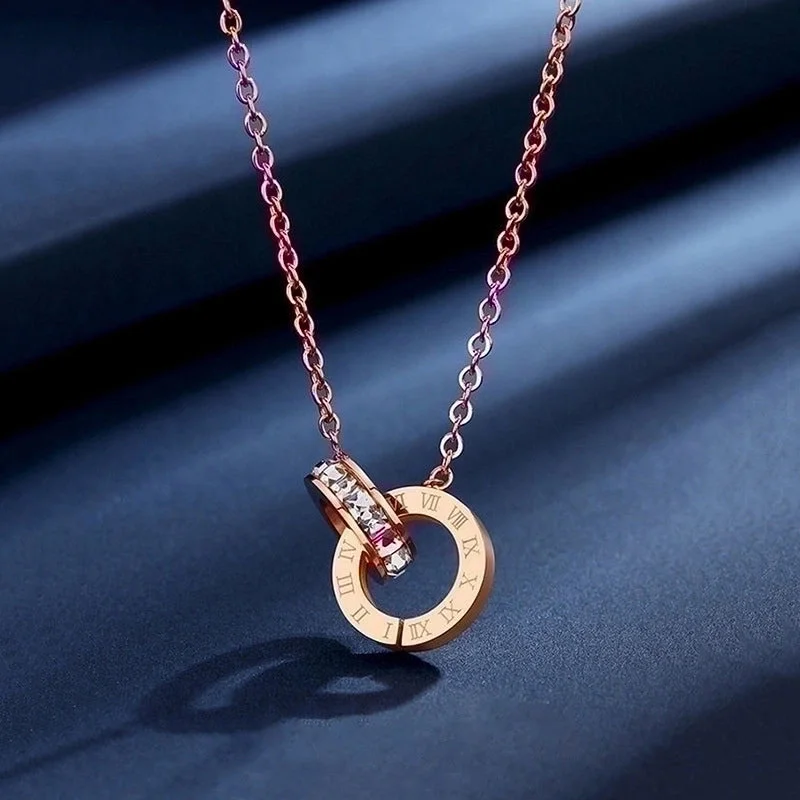 |Roman Necklace/Rose Gold