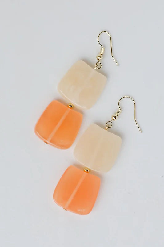 Wholesale women's earrings -FINAL SALE - Lexi Blush Acrylic Drop Earrings