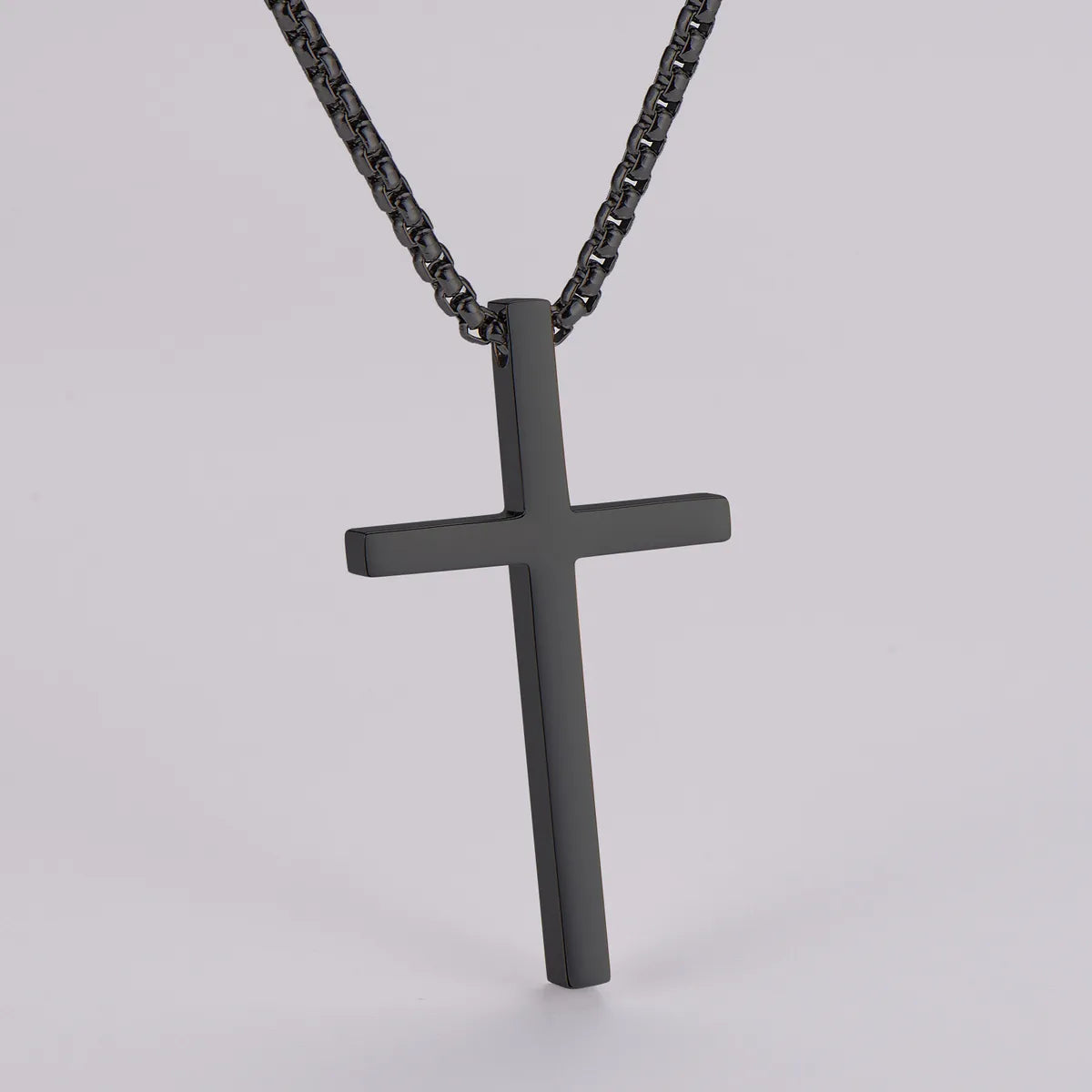 Women’s silver heart necklaces-Simple Style Cross 304 Stainless Steel Polishing Men'S Pendant Necklace