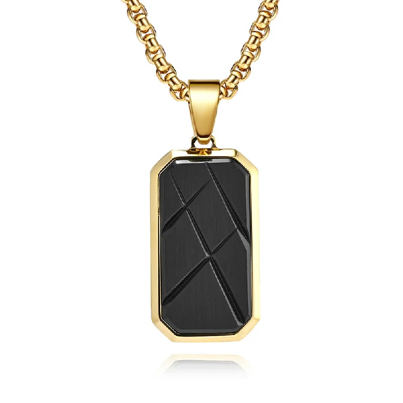 Single Pendant Gold Surrounded plus Black