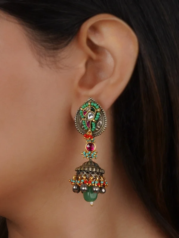 Graceful women's earrings -Multicolor Tribal Earrings - EK-SFEAR388M