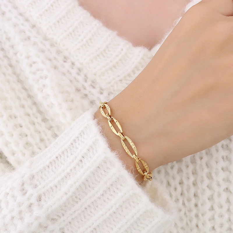 E305- Gold Bracelet 15+5cm