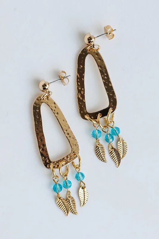 Elegant women's earrings -Ivy Gold Statement Drop Earrings