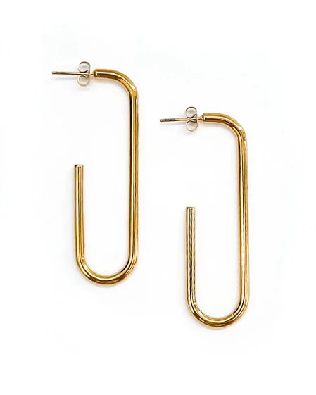 Artistic women's earrings -Ellington Gold Earrings