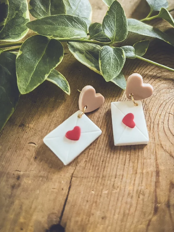 Layered women's earrings -Adorable Love Letter Earrings