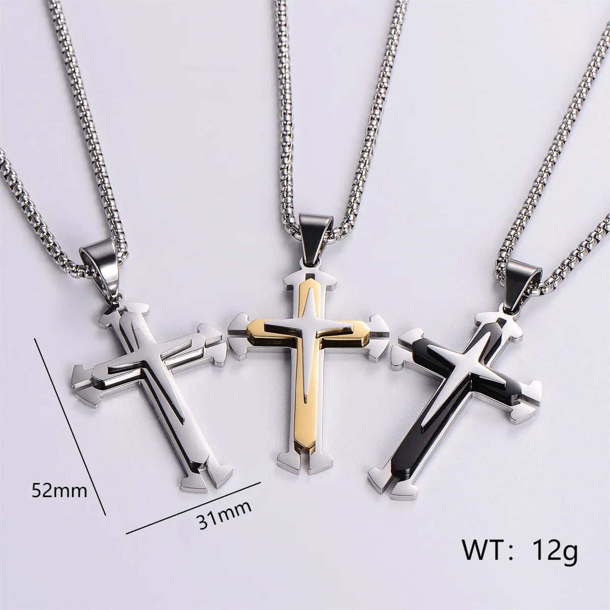 Women’s choker necklaces-Hip-Hop Streetwear Cross 304 Stainless Steel Unisex