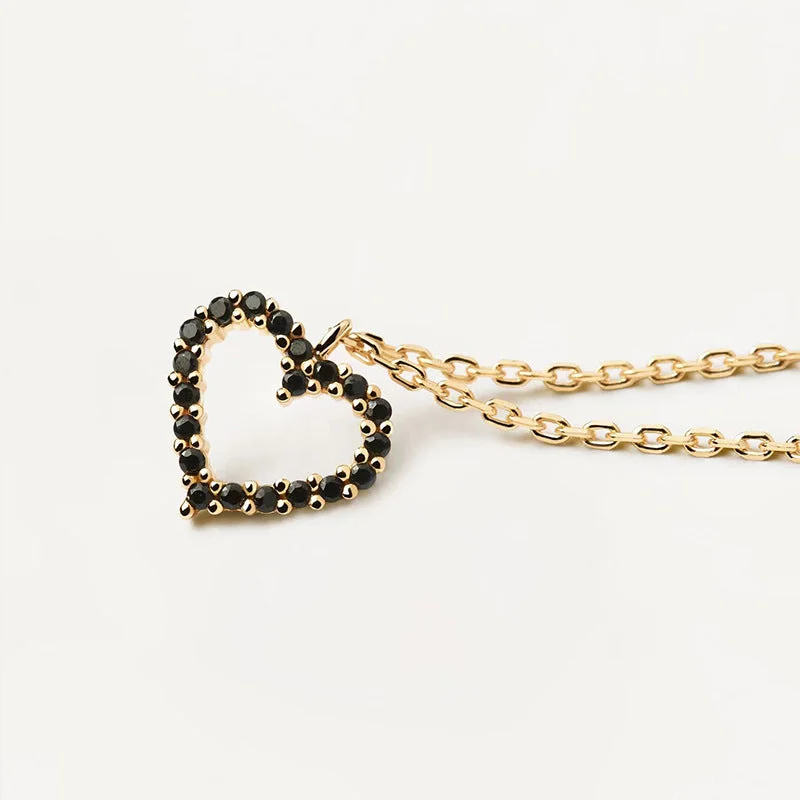 Yellow Gold Necklace Black Diamond