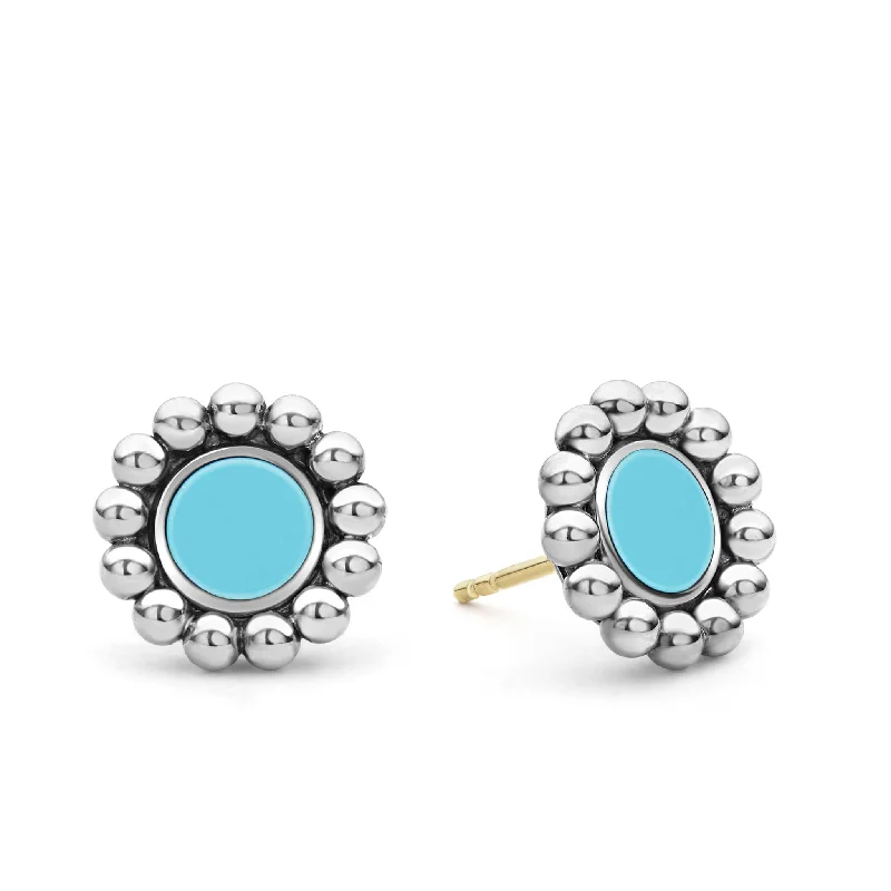 Women's earrings outfit pairing -Maya Ceramic Circle Stud Earrings