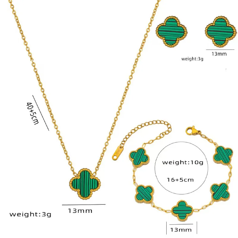 913-1-1.3 Big Green Clover Three piece Set