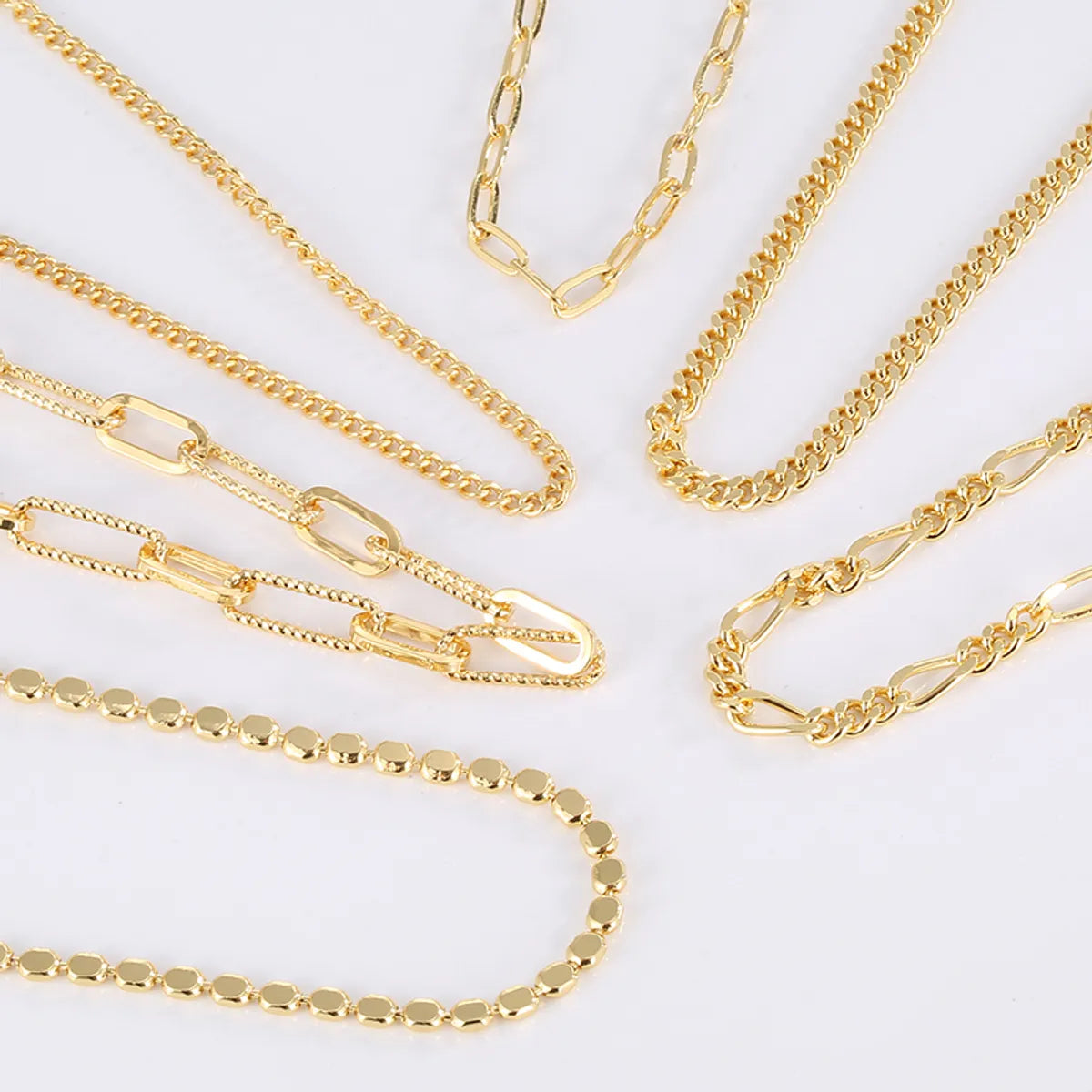 Women’s heart necklaces-Brass 18K Gold Plated Paper Clip Solid Color Long Necklace Necklace