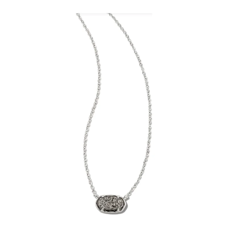 Women’s diamond choker necklaces-Kendra Scott Silver Grayson Necklace in Platinum Drusy