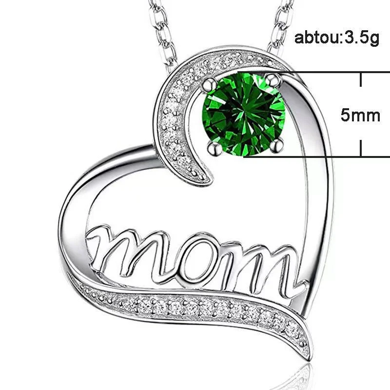 White Gold Color Mom Style 3 [Green Stone]]