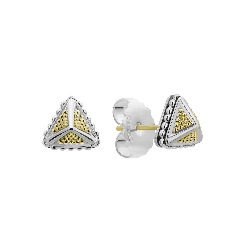 Evening wear earrings for women -KSL Small Caviar Pyramid Stud Earrings