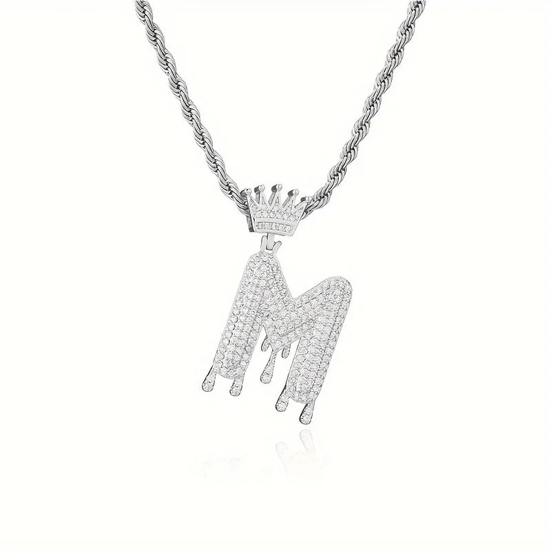 Silver|M Pendant without Chain