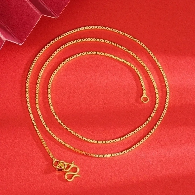 X2484 Gold Plated 1mm Box Chain