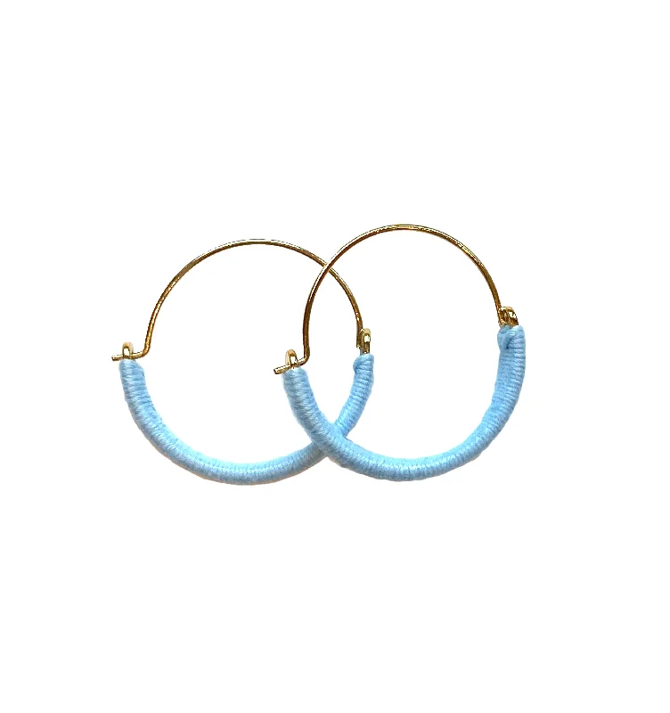 Exquisite crystal women's earrings -Yarn Wrapped Hoop Earrings - More Colors!