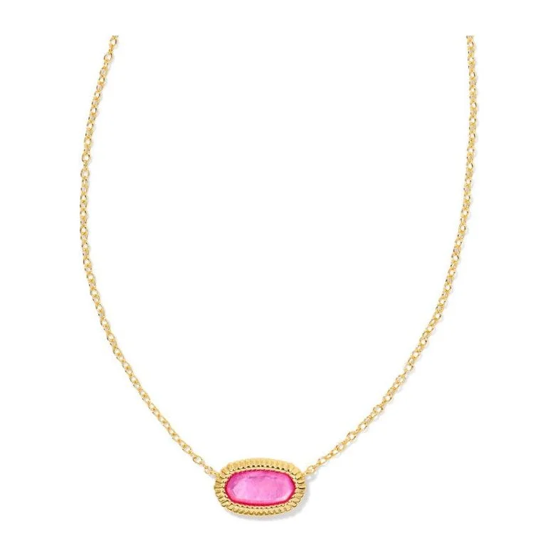 Women’s diamond necklaces-Kendra Scott  Elisa Gold Ridge Necklace in Azalea Illusion