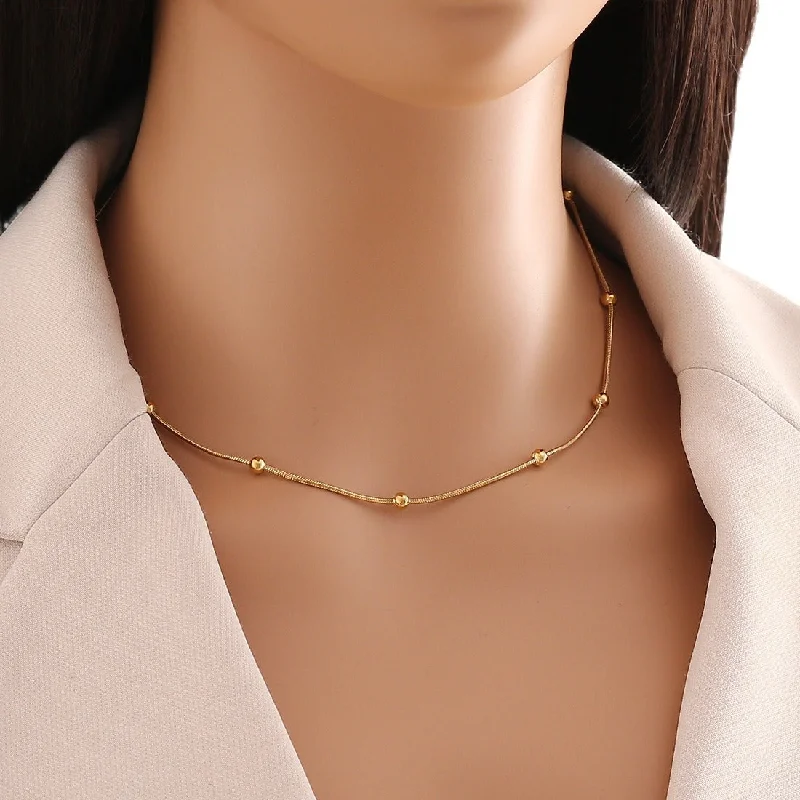 Women’s fashion choker necklaces-Expressive Heart Stainless Steel Electroplating Necklaces