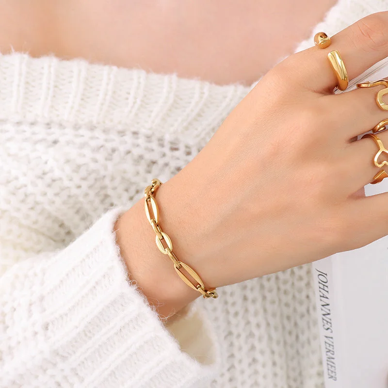 E308- Gold Bracelet 15+5cm