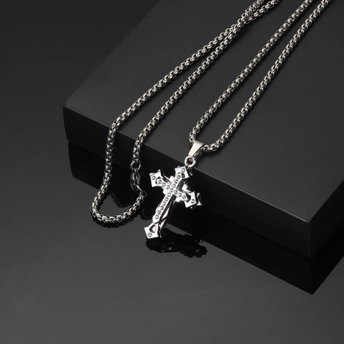 Three-Layer Cross Necklace 70cm