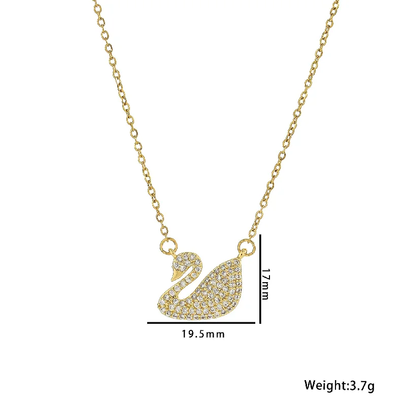 Women’s chain necklaces-Animal Geometric Titanium Steel 18K Gold Plated Necklaces