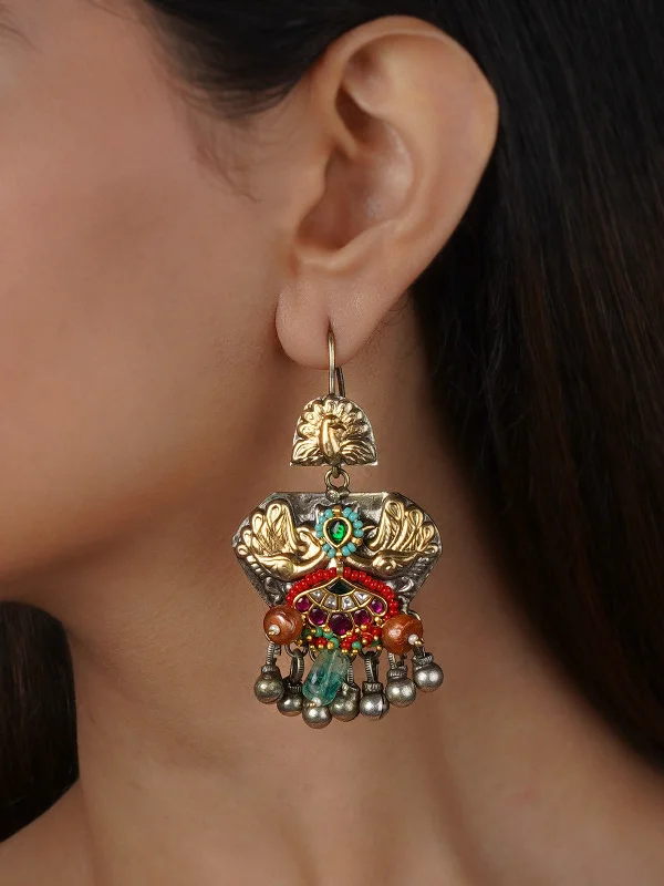 Bohemian style earrings for women -Multicolor Tribal Earrings - EK-SFEAR370