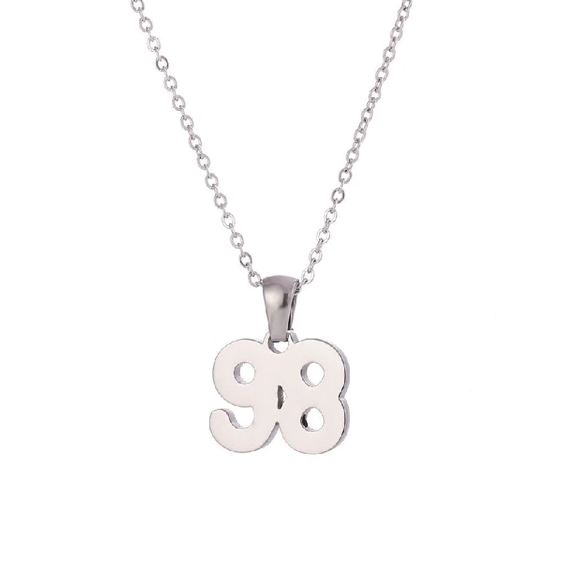 Classic Cut Year Necklace - Silver-98