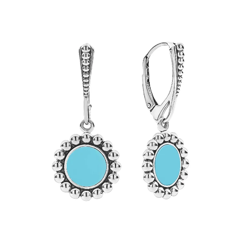 Exquisite women's earrings -Maya Small Ceramic Circle Drop Earrings