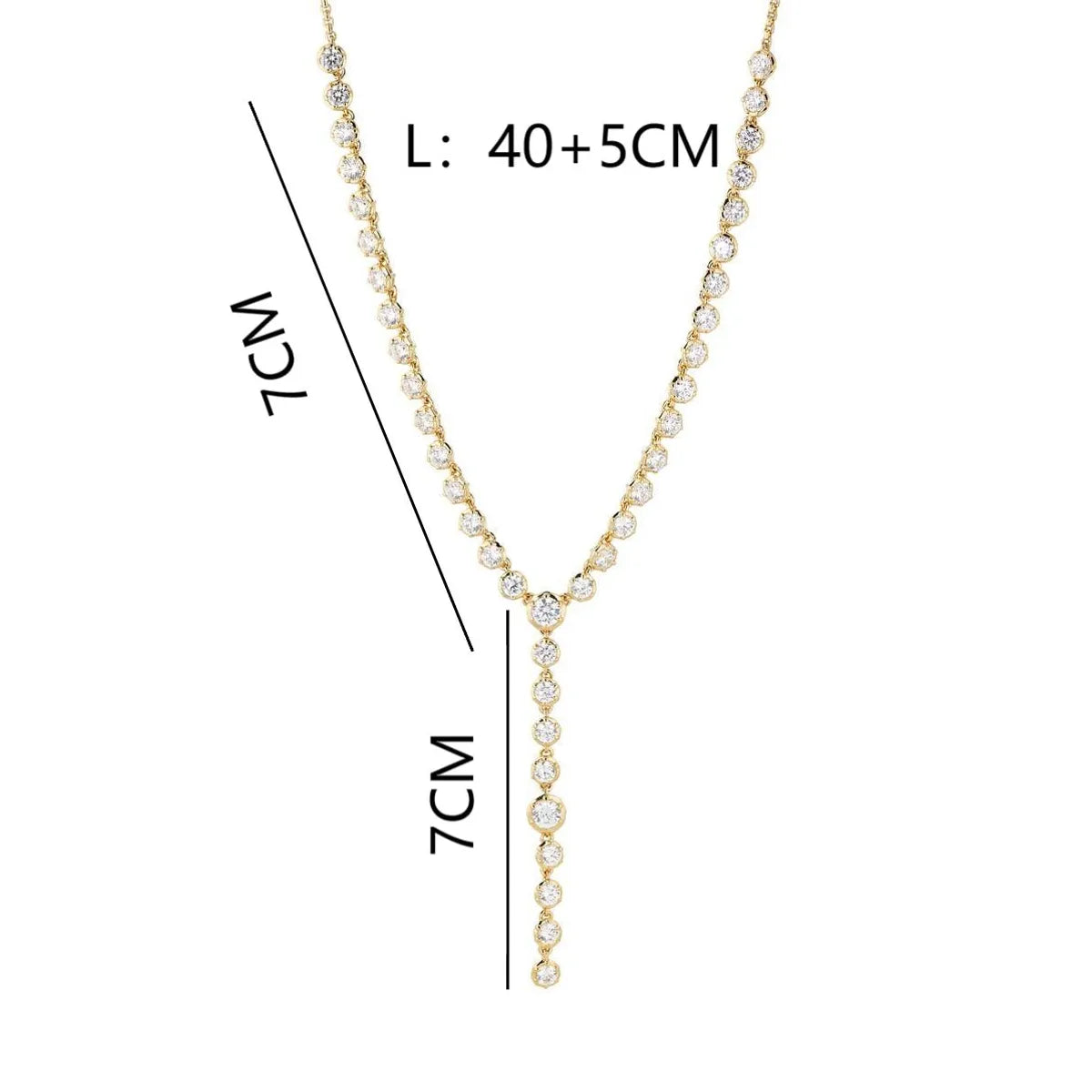 round Zircon Necklace (Gold)