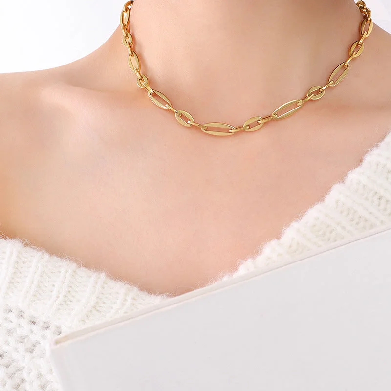 P1161- Gold necklace 40+5cm