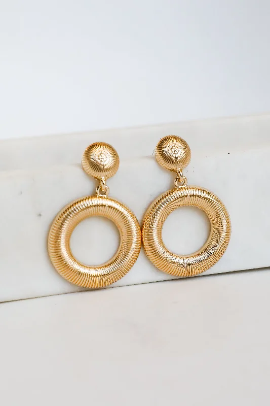 Handmade woven earrings for women -Lilly Circle Drop Earrings