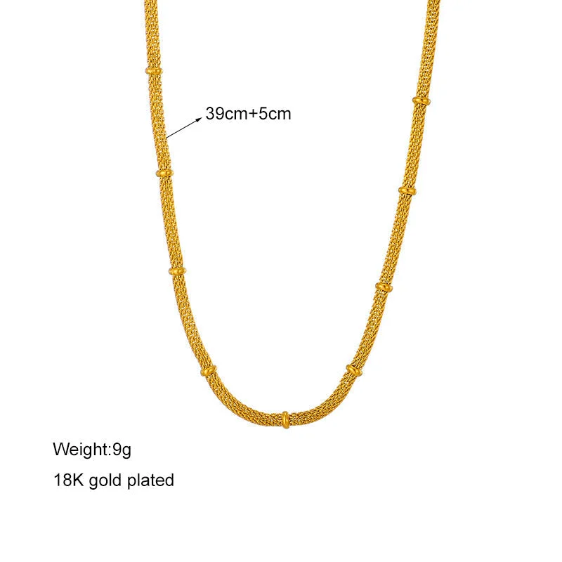 Women’s sapphire pendant necklaces-Women Chain Titanium Steel Electroplating Jewelry Sets