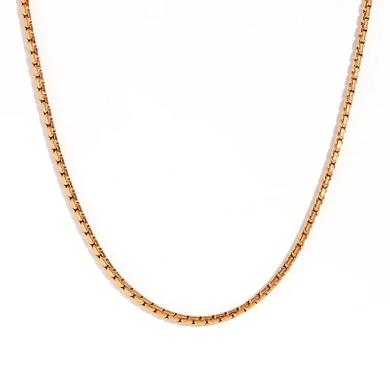 Women’s silver chain necklaces-Minimalist Stripe Geometric Stainless Steel 18K Gold Plated Necklaces