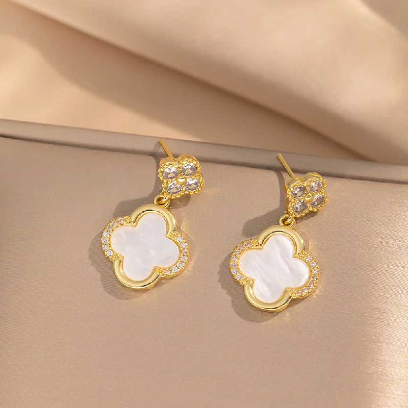 388 white shell earrings