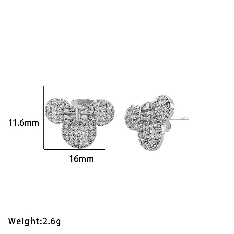 8967 Mickey Earrings Silver