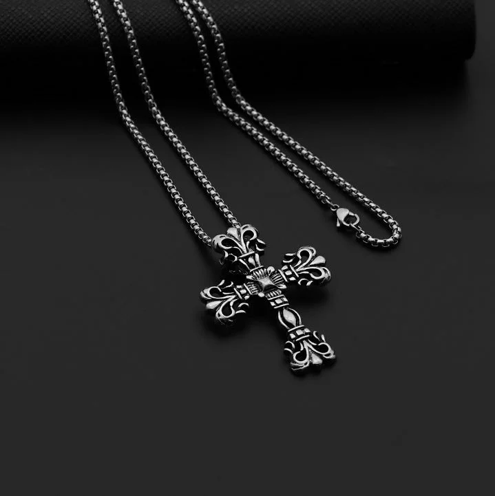 Luo Cross Heart Stainless Steel Bracelet