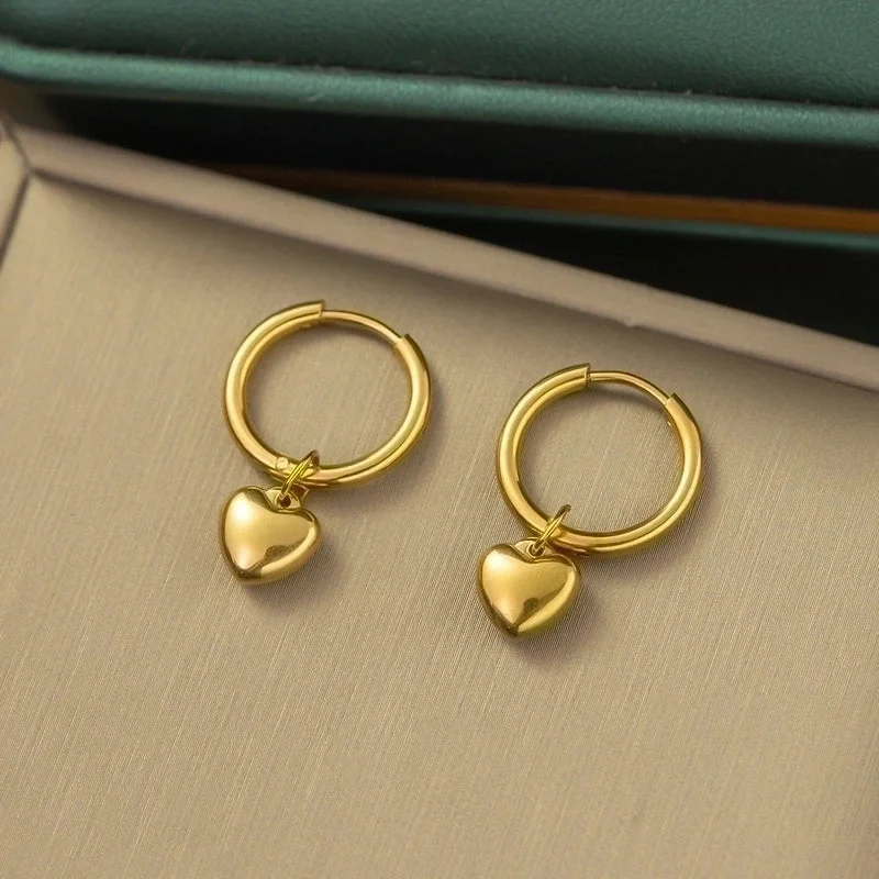 Yc [G292] Love Ear Studs [Gold]