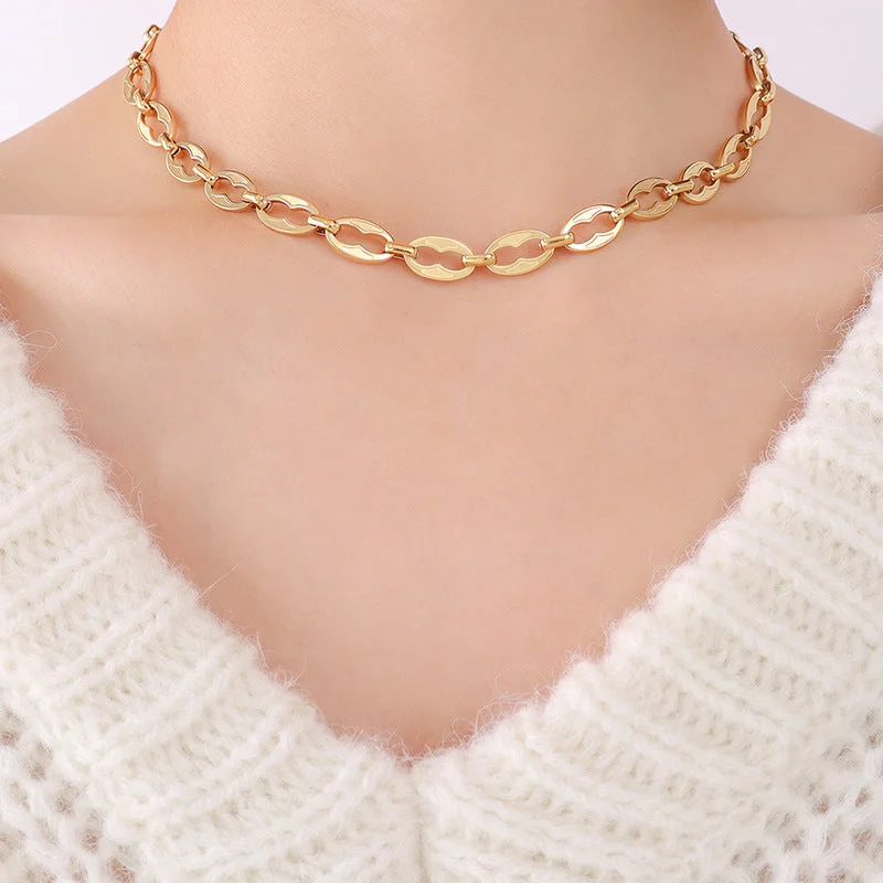 P1153- Gold necklace 40+5cm