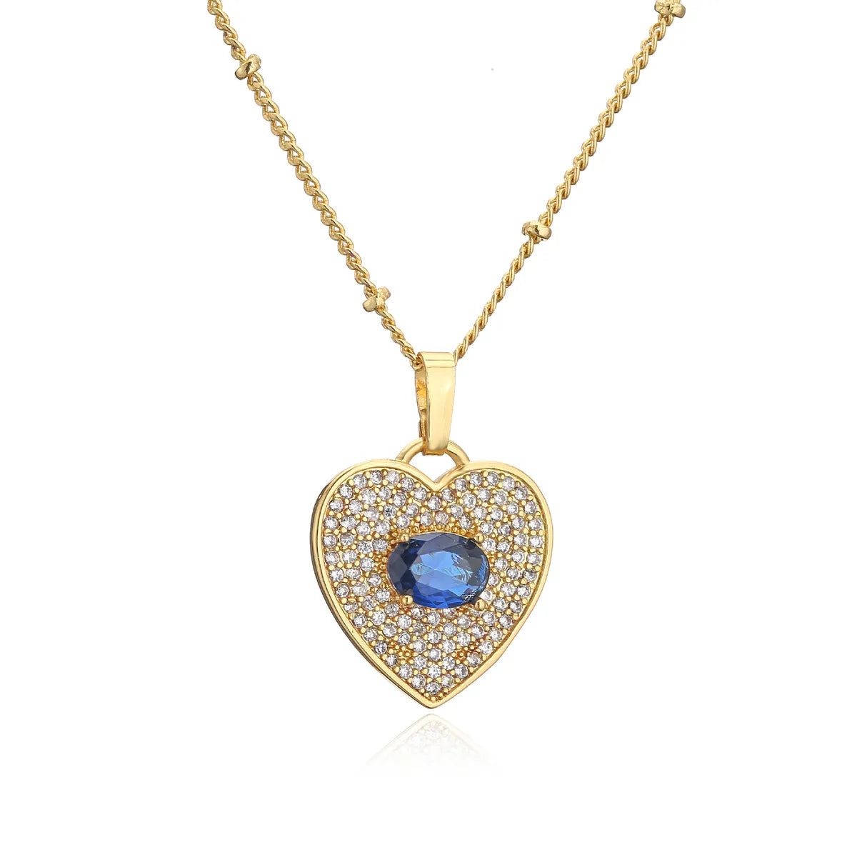 Golden Oval Blue Diamond