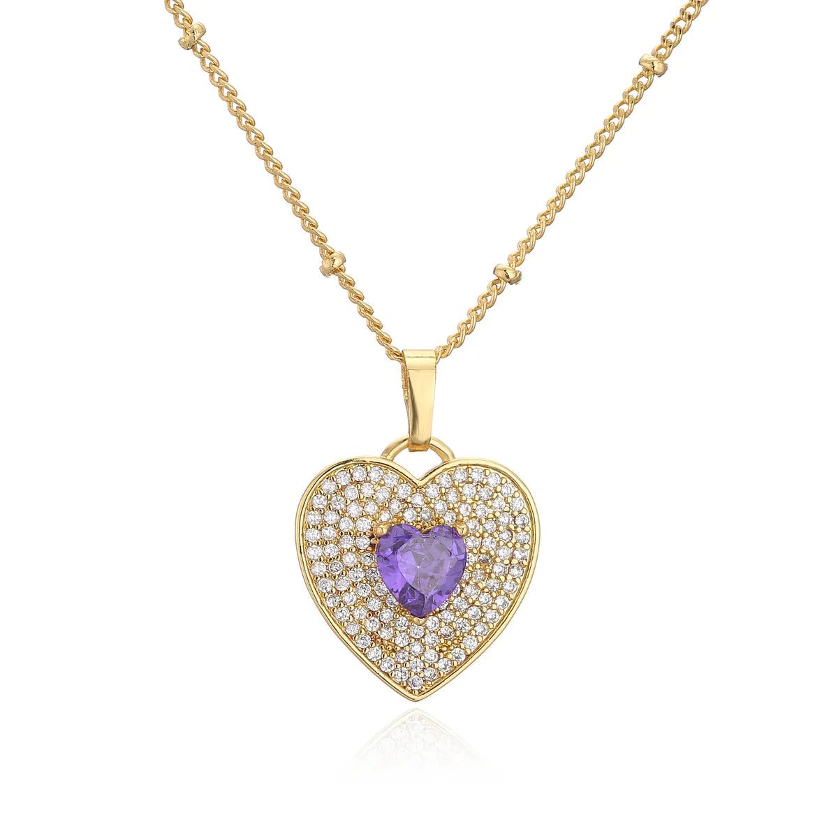 Golden Heart Purple Diamond