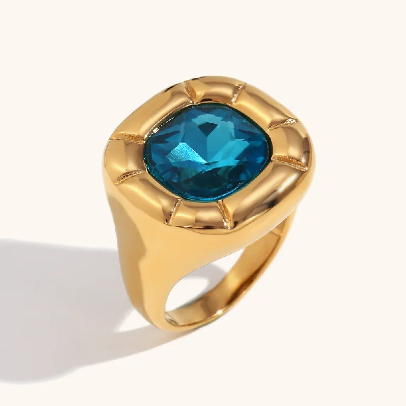 Ring-Golden Blue-No. 6