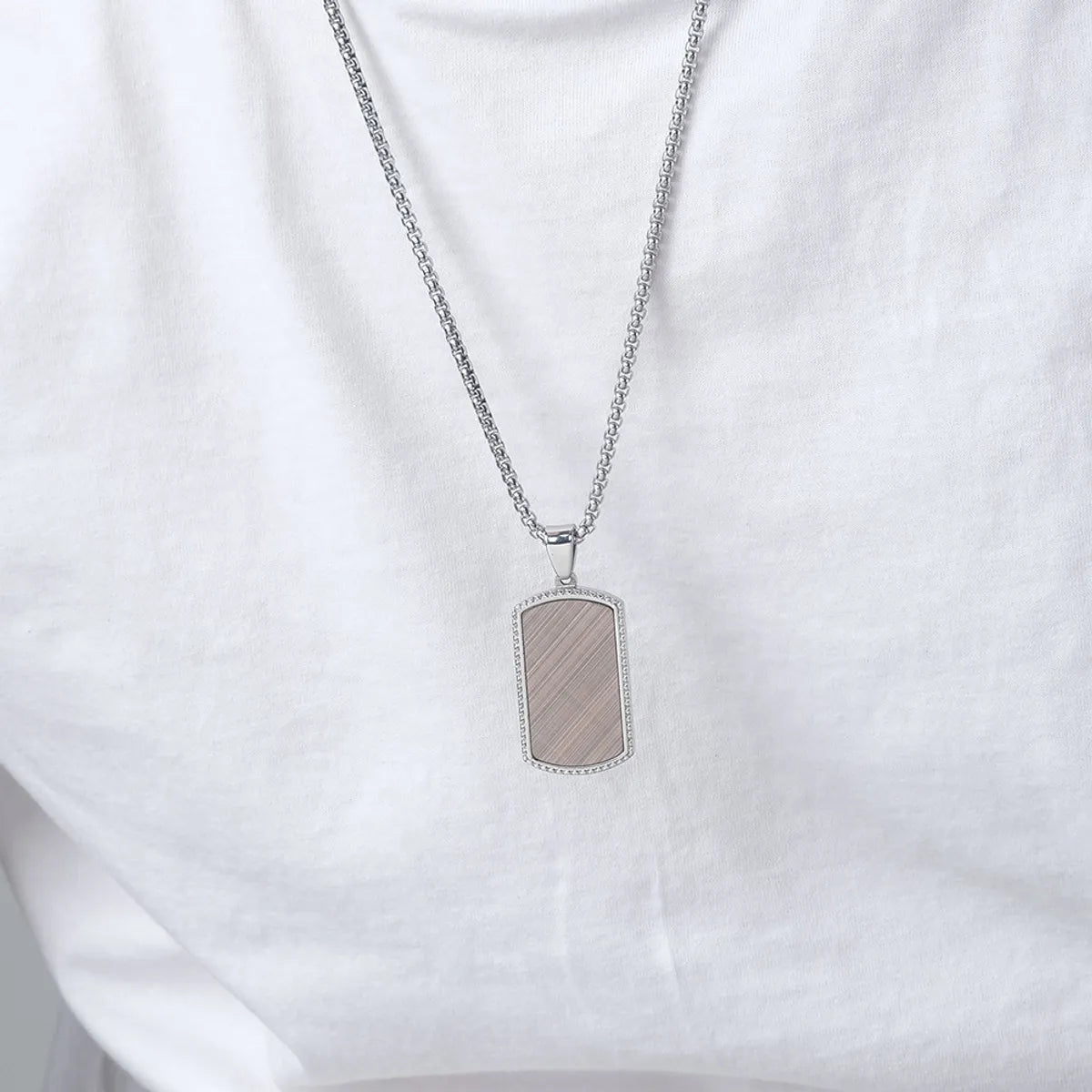 Women’s clasp necklaces-Basic Modern Style Classic Style Geometric 304 Stainless Steel Plating Men'S Pendant Necklace