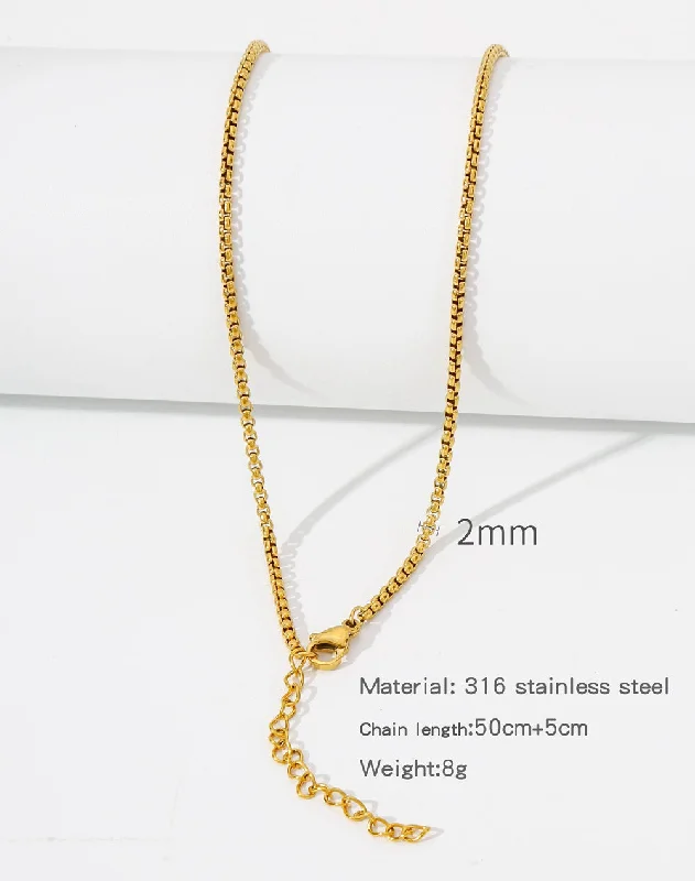 HC0044G Square Pearl Chain