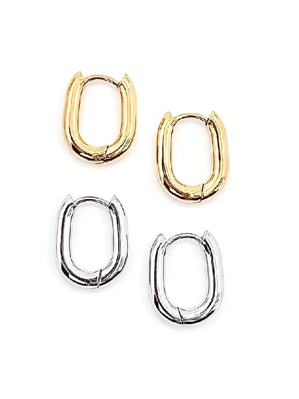 Large women's earrings -Elisa Huggie Earring || Choose Color