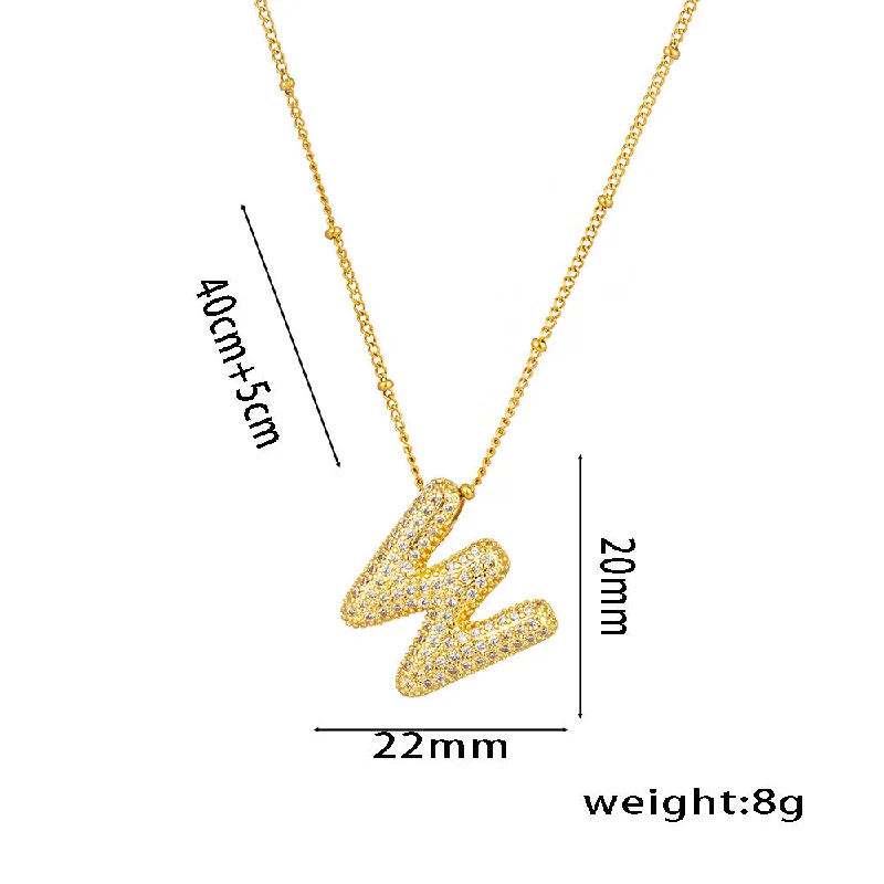 Women’s heart-shaped necklaces-Letter Text Number Titanium Steel 18K Gold Plated Necklaces