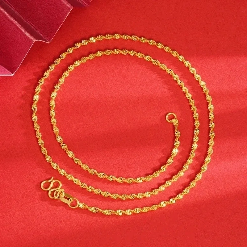 X2482 Gold Plating 2mm Water Wave Chain