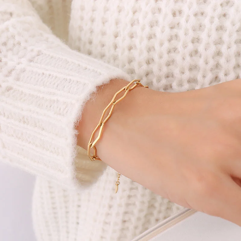 E302 Gold Bracelet 15+5cm