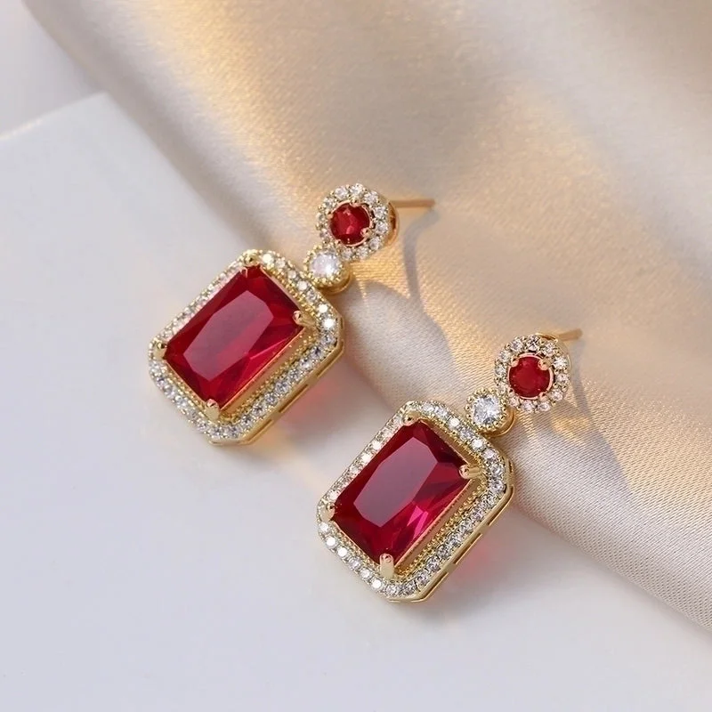 E0088 Red Bottle Earrings